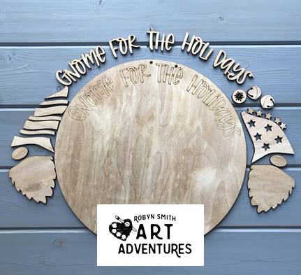 Wood Blanks Only - Gnome for the Holidays - 3D Door Hanger, 16"
