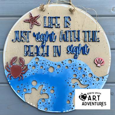 Wood Blanks Only - Beach in Sight - 3D Door Hanger, 16"