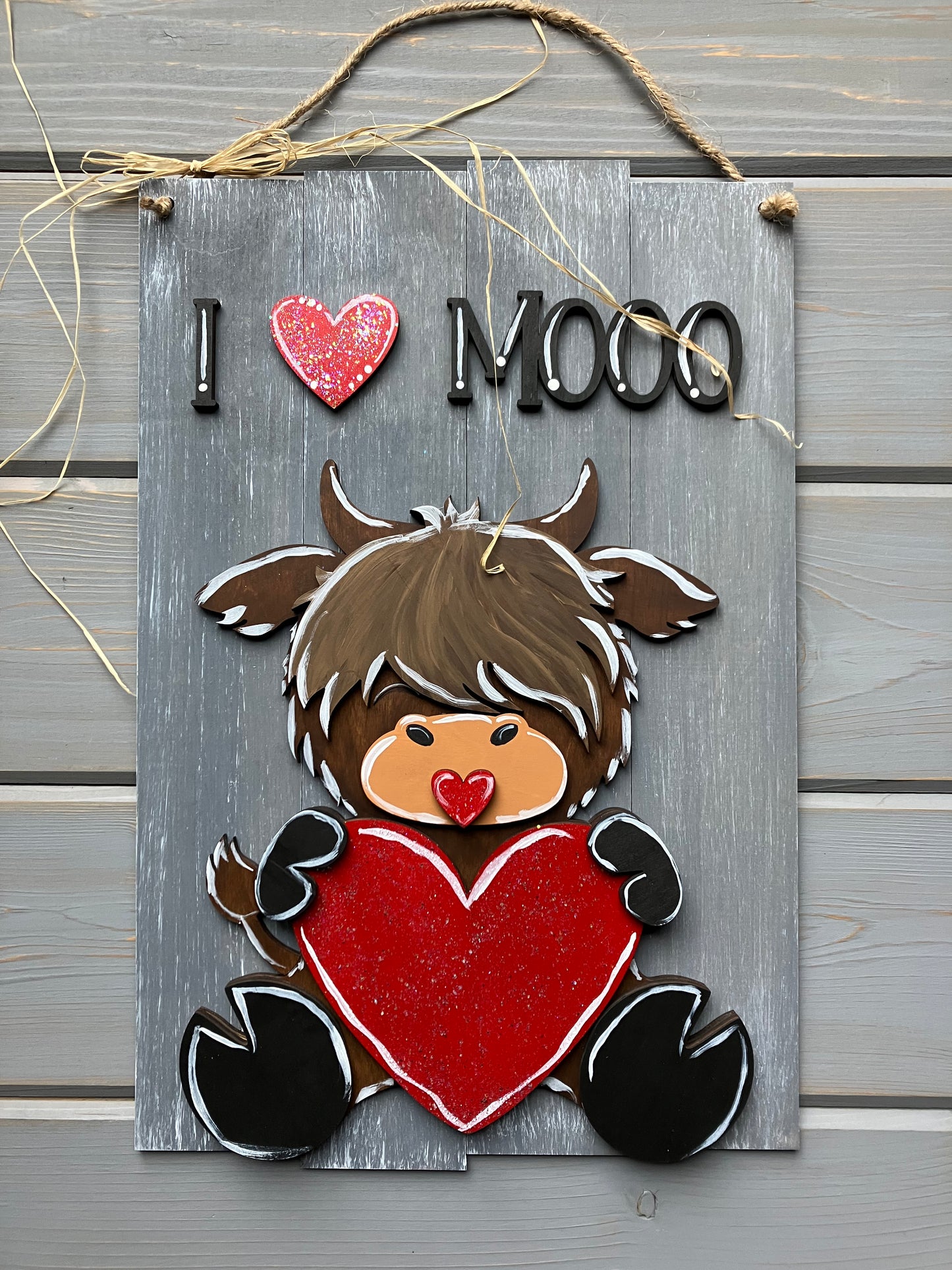 Wood Blanks Only - Valentine Highlander - 3D Door Hanger, 16"