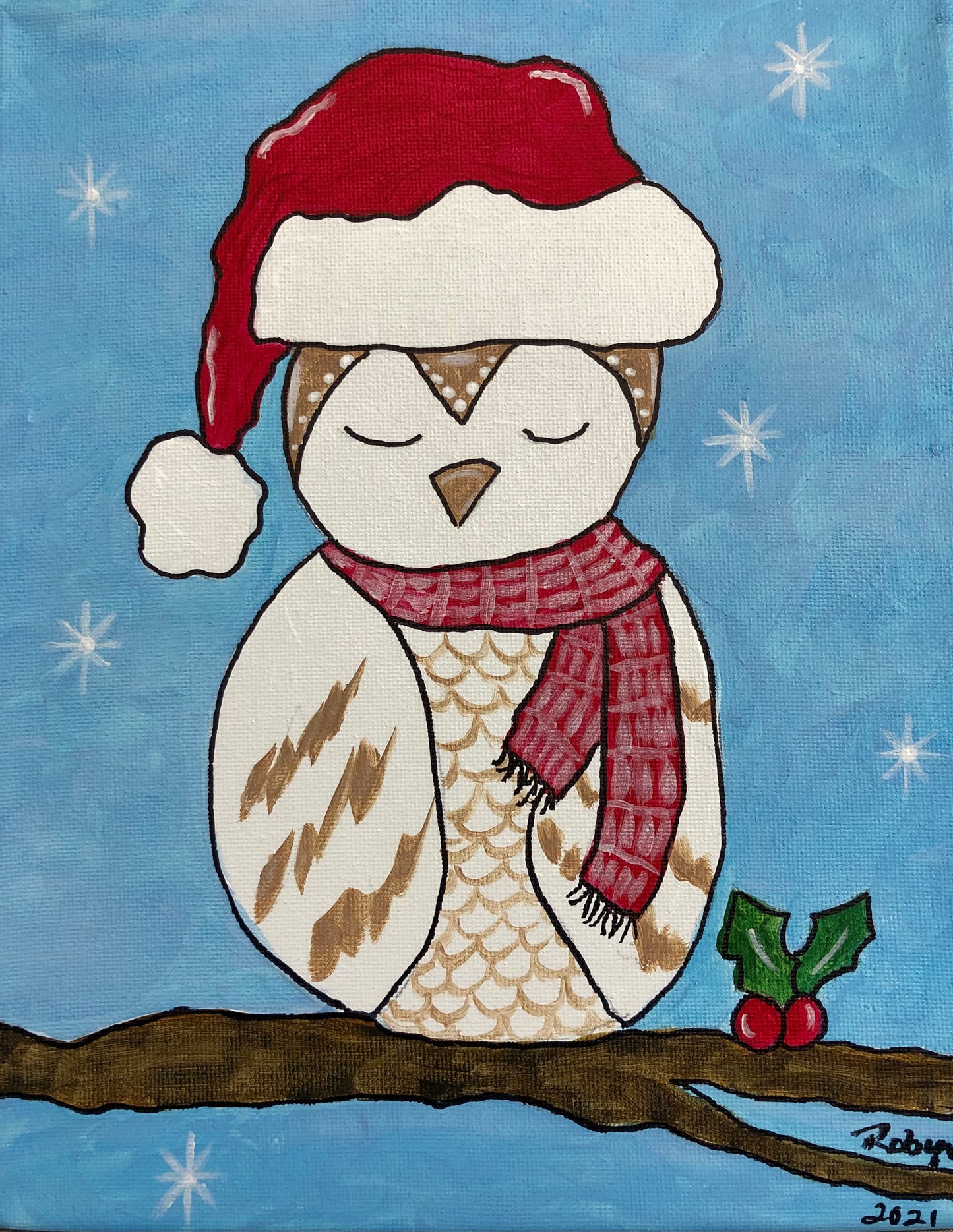 Kids Art Kit - Santa Owl