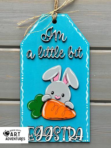 Kids DIY Art Kit - I'm a Little Eggstra - 3D Tag, 12"