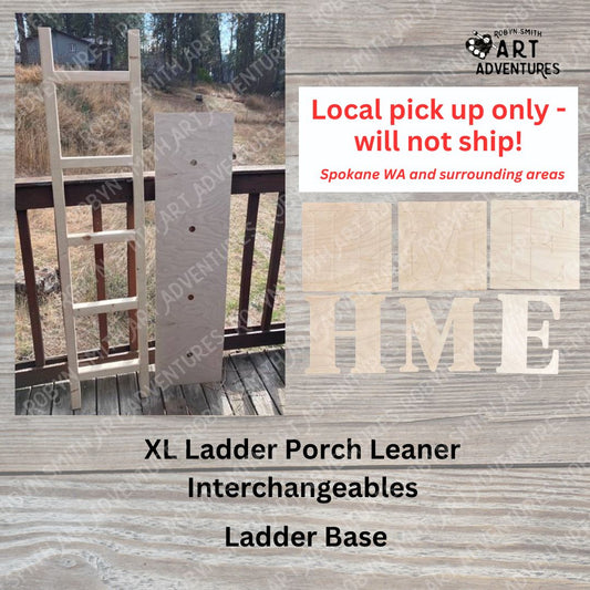 IOTMC - XL Ladder Porch Leaner - Base Ladder & H-M-E Tiles - Local Pickup Only - THIS IS A ONE-TIME PURCHASE