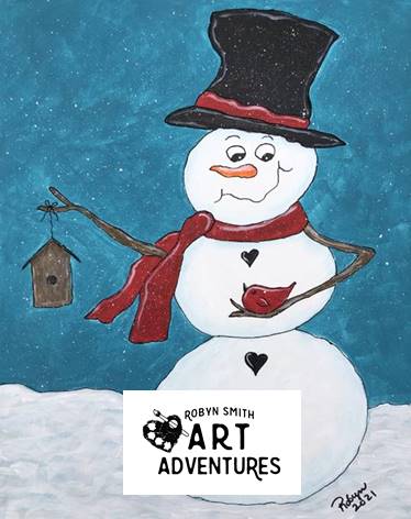 Adult DIY Art Kit - Frosty & Friend - Canvas