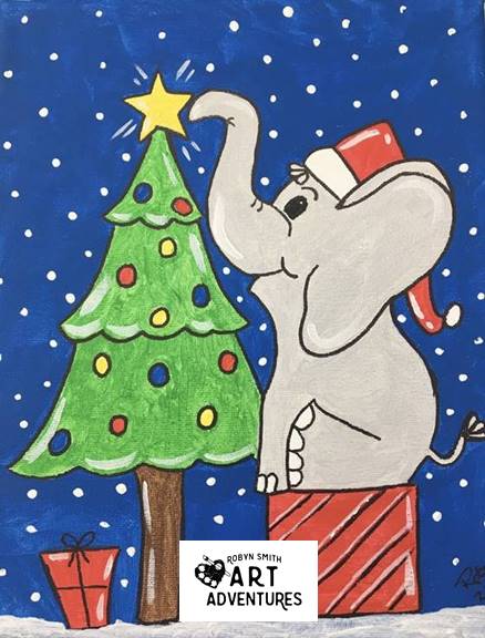 Kids Art Kit -Christmas Elephant
