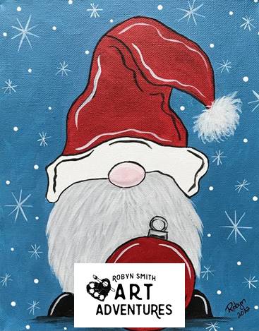 Santa Pre Drawn Canvas Kids Painting Kit Santa Clause & 