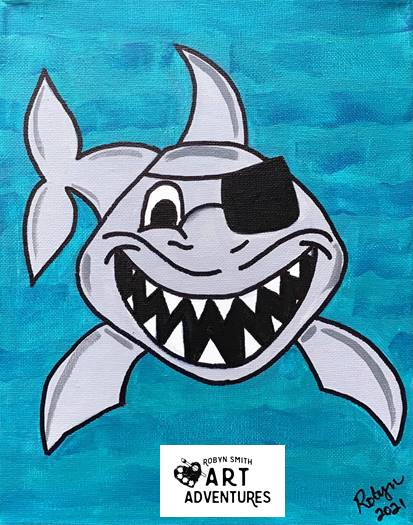 Shark Personalized Name Canvas Paint Kit – Art by Jess
