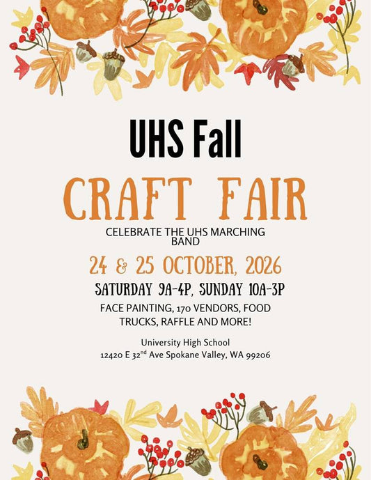 October 24 & 25 - University High School Fall Craft Fair