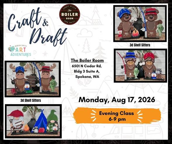 Aug 17, 2026 - Evening Craft & Draft @ Boiler Room, Spokane WA