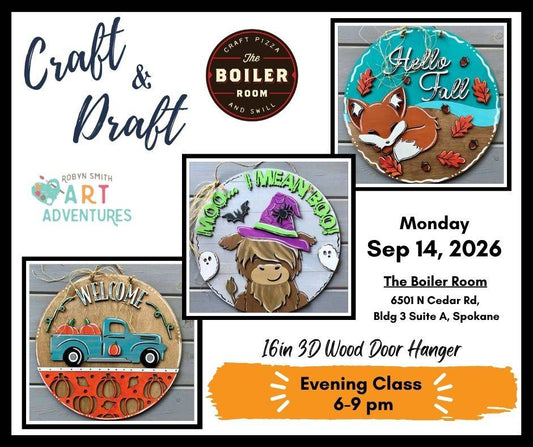 Sep 14, 2026 - Evening Craft & Draft @ Boiler Room, Spokane WA