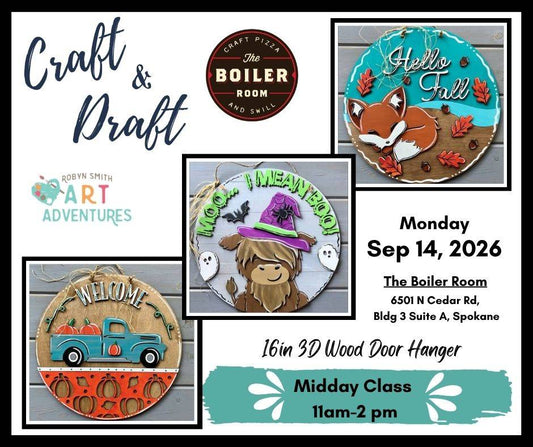 Sep 14, 2026 - Midday Craft & Draft @ Boiler Room, Spokane WA