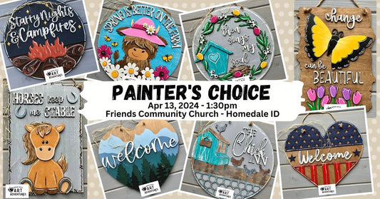 Apr 13 2024 - Painter's Choice Paint Party at Friends Community Church - Homedale ID