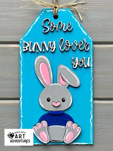 Kids DIY Art Kit - Some Bunny Loves You - 3D Tag, 12"