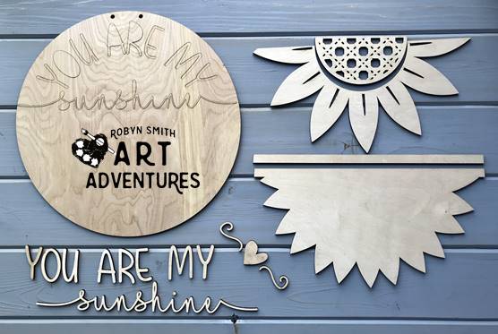 Adult DIY Art Kit - You Are my Sunshine - 3D Round Door Hanger, 16 – Robyn  Smith Art Adventures
