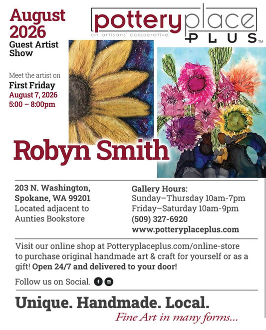 August 2026 - Guest Artist at Pottery Place Plus!