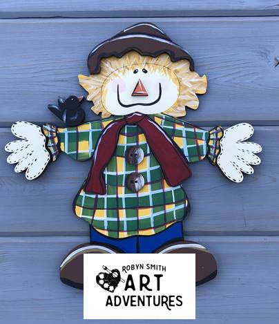 Adult DIY Art Kit - Sammy Scarecrow - 3D Door Hanger, 12"