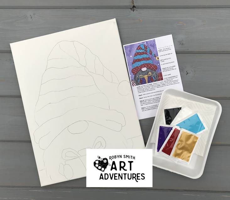 Adult DIY Art Kit - Gifting Gnome - Canvas