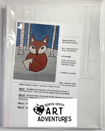 Kids Art Kit - Winter Fox