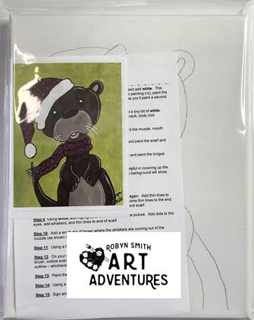Kids Art Kit - Winter Otter